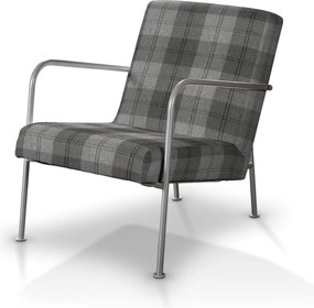 Pokrowiec na fotel Ikea PS kolor szary tkanina strukturalna, wzorzysta