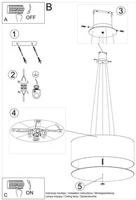 Żyrandol OTTO 70 czarny SOLLUX  LIGHTING