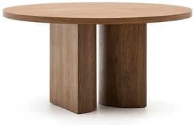 Okrągły stół z blatem w dekorze orzecha ø 150 cm Nealy – Kave Home