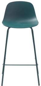 Ciemnoturkusowy plastikowy hoker 92,5 cm Whitby – Unique Furniture