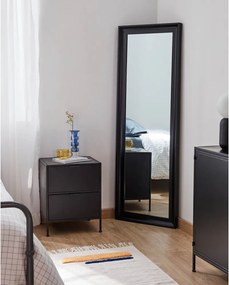 Czarna stalowa szafka nocna Shantay – Kave Home