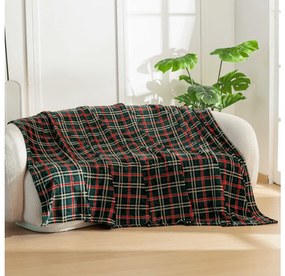 Mikropluszowy koc GLENMOORE, zielony Rozmiar: 160 x 200 cm