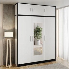 Szafa trzydrzwiowa DIOR 157 3d biały z nadstawką