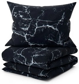 PrzytulneMieszkanie.pl PrzytulneMieszkanie.pl Pościel z mikrofibry TEMPESTA czarna Rozmiar pościeli: 70 x 90 cm | 140 x 200 cm