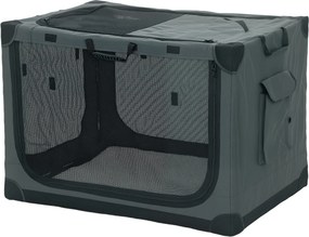 PawHut Składana transporterka dla psa z poduszką, zdejmowany i pralny pokrowiec z tkaniny Oxford dla psów do 38 kg, zielony militarny | Aosom PL