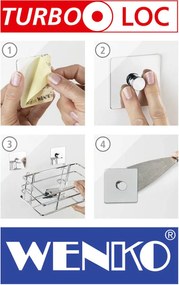 Wieszak na ręczniki QUADRO DUO, Turbo - Loc, WENKO