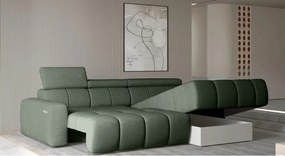 Narożnik ENZO S układ L z elektryczną regulacją siedziska Prawostronny z funkcją spania w ktaninie SORELLA 34 WERSAL