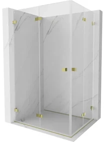 Mexen Lunar-F Duo kabina prysznicowa składana 100 x 90 cm, transparent, złota - 836-100L-090P-50-00