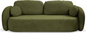 Masseno Sofa AMICO z funkcją spania i pojemnikiem na pościel, Rozkładana sofa - Zielony, ARAGON 39