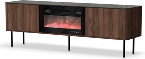 Stolik pod telewizor 150 cm z kominkiem Solano RTV-1 Halmar, orzech