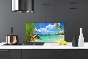 Panel Szklany do Kuchni Bezkresna Tafla Błękitu