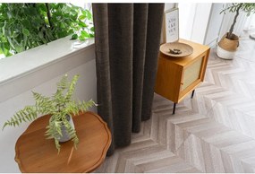 Zaciemniająca zasłona LOOM VELVET 140x250 cm, brązowa Zawieszanie: Metalowe pierścienie