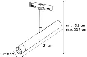 Nowoczesny reflektor beżowy z białym do systemu szynowego 1-fazowego - Slimline Avery Nowoczesny Oswietlenie wewnetrzne