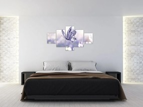 Obraz - Motyl i lawenda (125x70 cm)