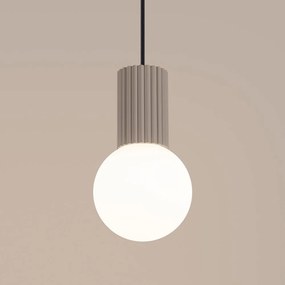 Szarobrązowa lampa wisząca ze szklanym kloszem ø 12 cm Orbital – Nice Lamps