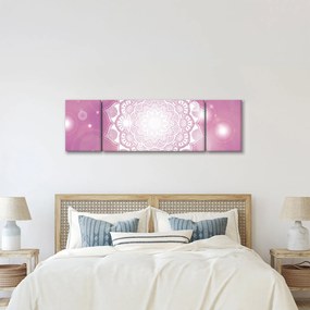 Obraz mandali na różowym tle (170x50 cm)