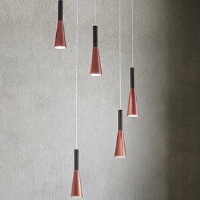 Lampa wisząca CONE w kolorze złoto-różowo-czarnym 5x7W 3000K Perenz