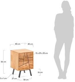 Szafka nocna z drewna mango Kave Home Balia
