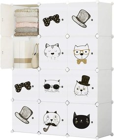 SZAFA MODUŁOWA DUŻA REGAŁ GARDEROBA DLA DZIECI NA UBRANIA ZABAWKI XXL