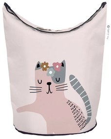 Różowy materiałowy dziecięcy kosz do przechowywania Meow Meow – Butter Kings