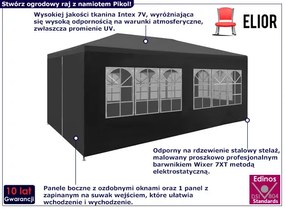 Namiot ogrodowy na imprezy antracyt - Pikol