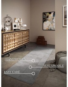 Szary wełniany chodnik tkany ręcznie 80x250 cm Charlotte – Villeroy&amp;Boch