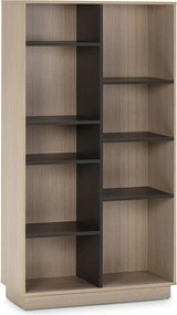 Półka Regał Biblioteczny Vigo 150x80cm, półka biurowa, kolor Dąb i Szary