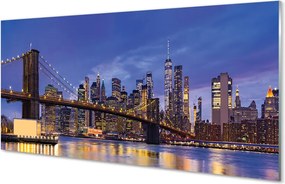 Panel Szklany Most w Blasku Zachodzącego Słońca