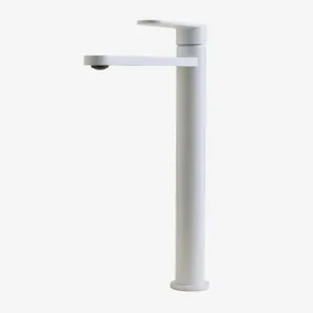 Mosiężna Bateria Umywalkowa Alameda Biała & ↑30 Cm - Sklum
