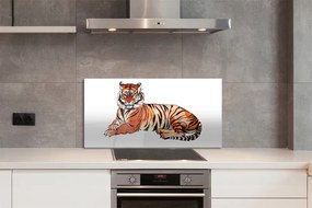 Panel szklany do Kuchni Artystyczny Wizerunek Tygrysa
