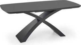 Stół rozkładany SILVESTRO 180(220)x89 ciemnoszary/czarny