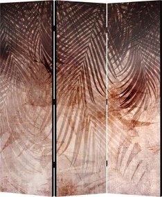 Parawan pokojowy 3-częściowy 135x172 Dwustronny dekoracyjny boho vintage Brązowy Palmy W Sepii
