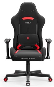 Fotel gamingowy materiałowy czarno-czerwony: Diablo X-Starter