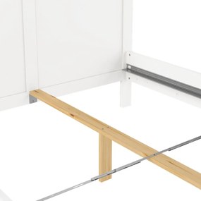 Białe łóżko dwuosobowe 140x200 cm Paris – Tvilum