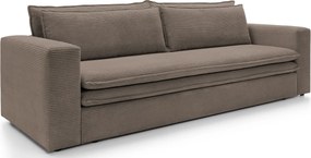 Orzechowa kanapa rozkładana sztruksowa Z4-R71
