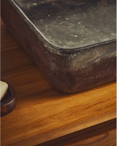 Szara kamienna umywalka 55x35 cm Darnen – Kave Home