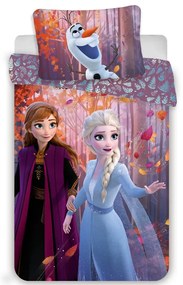 Bawełniana pościel dziecięca jednoosobowa 140x200 cm Frozen "Sister Purple" – Jerry Fabrics