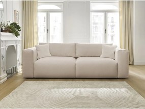 Beżowa rozkładana/ze schowkiem sofa 265 cm Ezechiel – Bobochic Paris
