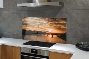 Panel Szklany Krakowski Most o Zmierzchu