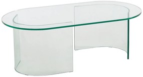 Stolik kawowy z giętego szkła hartowanego - Przezroczysty - NIZWA