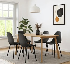 Ciemnoszare krzesło plastikowe do jadalni W6-G89