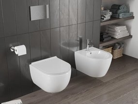 Mexen Carmen miska wc Rimless Tornado z deską wolnoopadającą slim, duroplast, biała połysk - 30880500T
