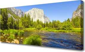 Obraz canvas na ścianę Alpejska Sielanka nad Wodą