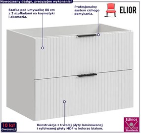 Biała szafka na umywalkę z szufladami 80 cm W5-Z11