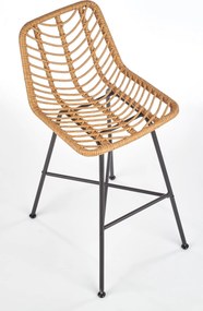 Rattanowy hoker z oparciem H97