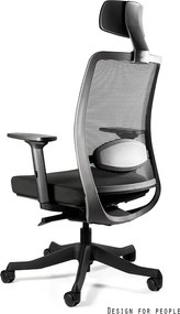 Krzesło biurowe Anggun BL418 Black, zgodne z normą BHP