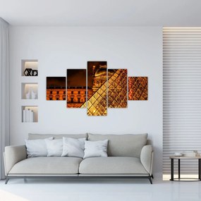 Obraz Luwru w Paryżu (125x70 cm)