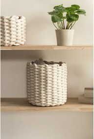 Tekstylny koszyk ø 25x25 cm Peach Skin Round M – Bigso