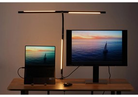 Lampa LED na biurko NOX, zacisk, pilot zdalnego sterowania