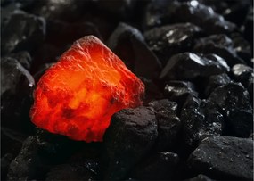 Obraz na szkle - świecący minerał (70x50 cm)